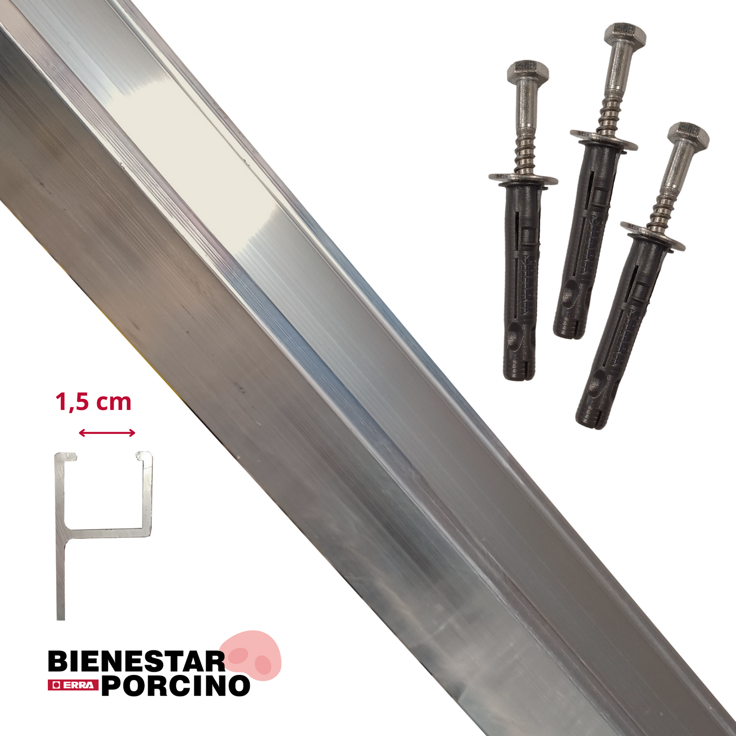 Guía de aluminio de 2,15m