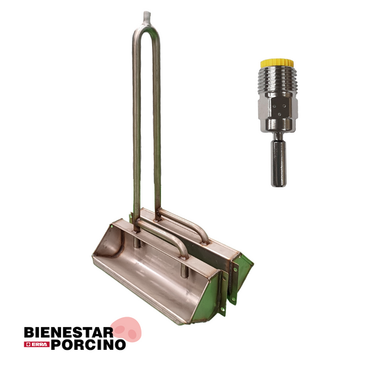 Bebedero inox DESTETE DOBLE ESPALDA