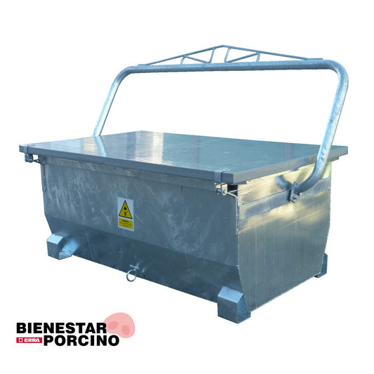 Contenedor galvanizado de 1500L